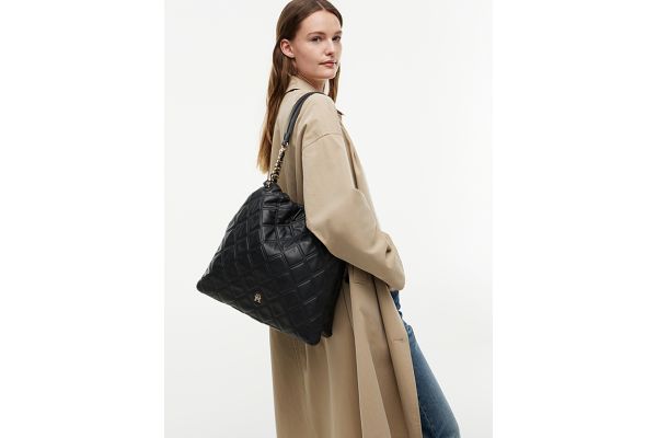 Γυναικεία TH Monogram tote Τσάντα Μαύρη Tommy Hilfiger AW0AW18719-BDS