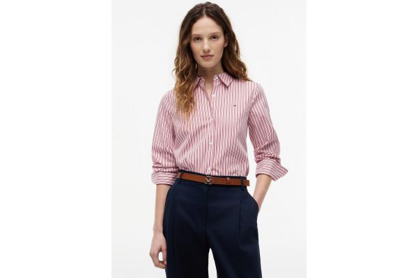 Γυναικείο Ριγέ Πουκάμισο Ροζ Tommy Hilfiger WW0WW51155-0FC