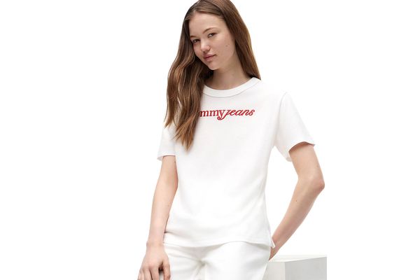Γυναικείο T-shirt Λευκό Tommy Jeans DW0DW22812-YBL
