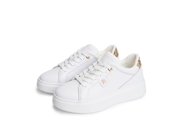 Γυναικεία Δερμάτινα Sneakers Λευκά Tommy Hilfiger FW0FW09456-YBS