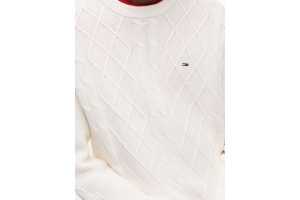 Ανδρικό Πουλόβερ Εκρού Tommy Jeans DM0DM23405-YBH