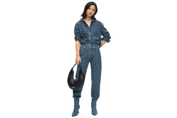 Γυναικείο Τζιν Πουκάμισο Μπλε Karl Lagerfeld Jeans B3W11008-A39 Argyle
