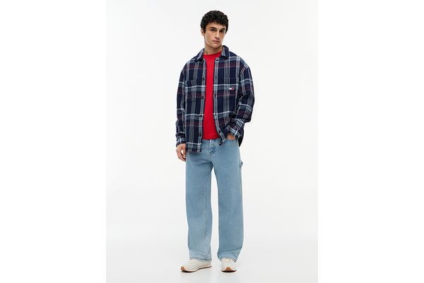 Ανδρικό Καρό Πουκάμισο Navy Μπλε Tommy Jeans DM0DM23135-C1G