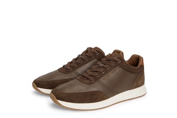 Ανδρικά Δερμάτινα Sneakers Καφέ Tommy Hilfiger FM0FM05910-GT6