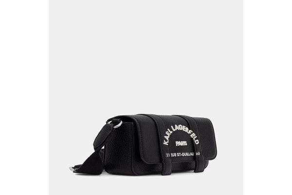Γυναικεία K/Rsg Mini Flap Τσάντα Χιαστί Μαύρη Karl Lagerfeld B3W30342-101 White/Black