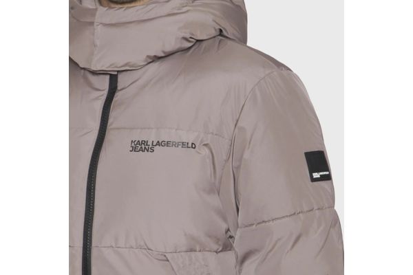 Ανδρικό Puffer Μπουφάν Καφέ Karl Lagerfeld Jeans B3M15011-2QL Iron
