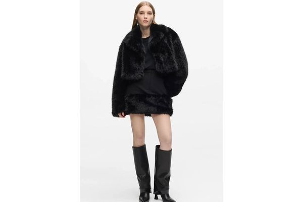 Γυναικείο Παλτό Μαύρο Karl Lagerfeld B4W15006-999 Black