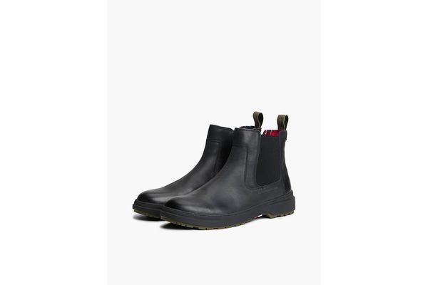 Ανδρικά Δερμάτινα Μποτάκια Μαύρα Tommy Hilfiger FM0FM05958-BDS
