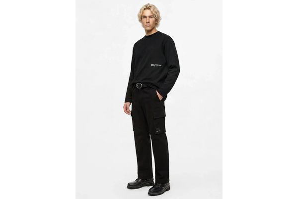 Ανδρικό Μακρυμάνικο T-shirt Μαύρο Karl Lagerfeld Jeans B4M17036-999 Black