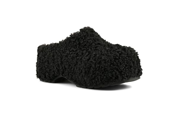 Γυναικεία Teddy Fur Clog Μαύρα Colors Of California HC SIERRA02-BLACK