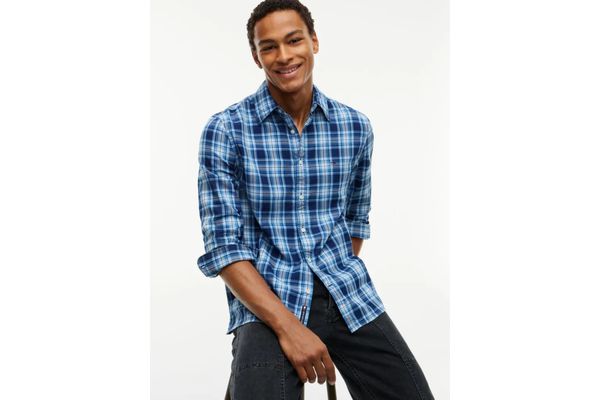 Ανδρικό Πουκάμισο Μπλε Tommy Jeans DM0DM23721-0YM