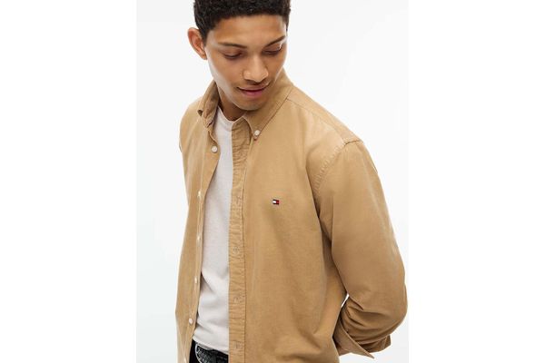 Ανδρικό Κοτλέ Πουκάμισο Μπεζ Tommy Hilfiger MW0MW40486-ABS