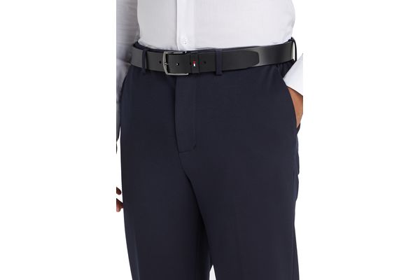 Ανδρική Δερμάτινη Denton Ζώνη Μαύρη Tommy Hilfiger AM0AM13536-BDS