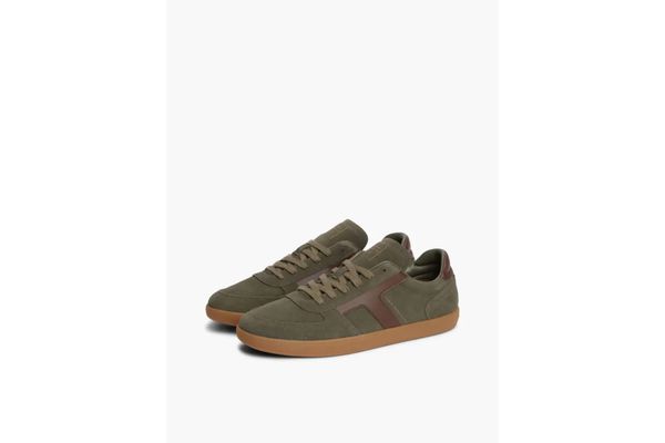 Ανδρικά Δερμάτινα Tribeca Sneakers Λαδί Tommy Hilfiger FM0FM06069-RBN