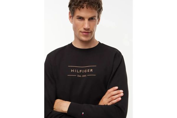 Ανδρικό Φούτερ Μαύρο Tommy Hilfiger MW0MW44939-BDS