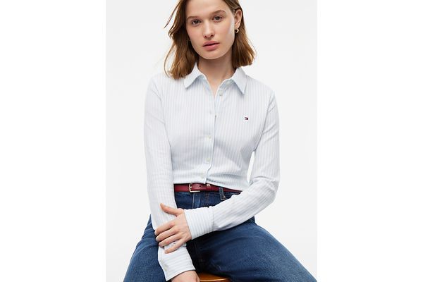 Γυναικείο Ριγέ 1985 Slim Πουκάμισο Tommy Hilfiger WW0WW43528-0FA
