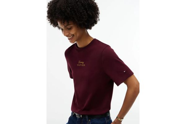 Γυναικείο T-shirt Μπορντό Tommy Hilfiger WW0WW51725-XIH