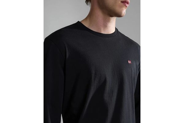 Ανδρικό Μακρυμάνικο Salis T-shirt Μαύρο Napapijri NP0A4HN7-0411
