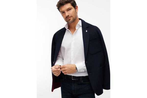Ανδρικό Πουκάμισο Λευκό Tommy Hilfiger MW0MW44718-YBR