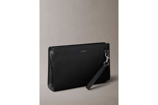 Ανδρικό Δερμάτινο Τσαντάκι Χειρός Μαύρο Calvin Klein LV04D1369G-UB1