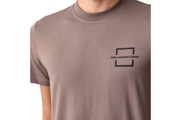 Ανδρικό Slim Logo T-shirt Καφέ Karl Lagerfeld Jeans B4M17024-2QL Iron