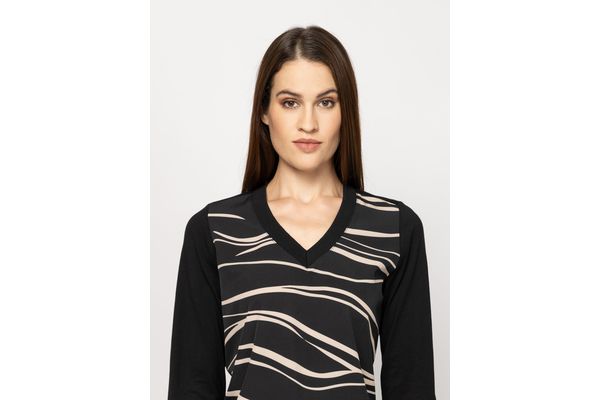 Γυναικείο Calishaw26 Μακρυμάνικο T-shirt Μαύρο Heavy Tools T15056-WAVE