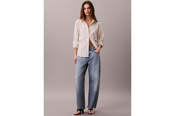 Γυναικείο Relaxed Barrel Τζιν Γαλάζιο Calvin Klein LV047H743G-46S