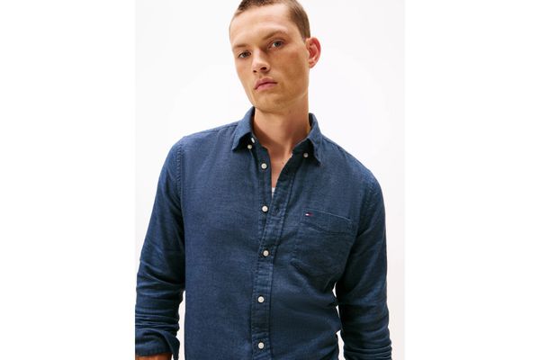 Ανδρικό Πουκάμισο Μπλε Tommy Hilfiger MW0MW40470-DVF
