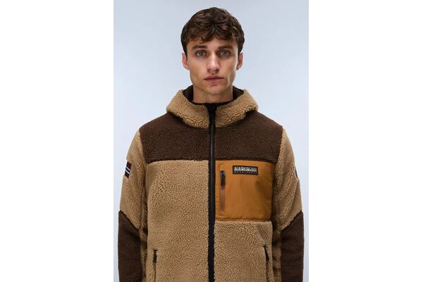 Ανδρική Yupik Fleece Ζακέτα Καφέ Napapijri NP0A8AZX-M4E1