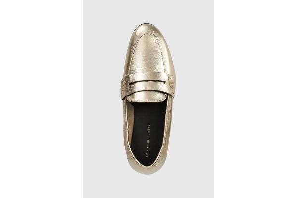Γυναικεία Δερμάτινα Essential Loafers Χρυσά Tommy Hilfiger FW0FW07864-0HS
