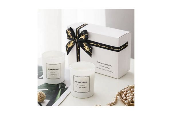 Σετ Δώρου με 2 Κεριά Σόγιας Σε Βάζο με 'Αρωμα Sandalwood & Pine 110gr το Ένα