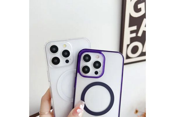Magsafe Back Cover Σιλικόνης Διάφανο-Λευκό (iPhone 14 Pro )